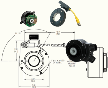 AM64 Compact Absolute Hollow-Shaft Encoder | Dynapar